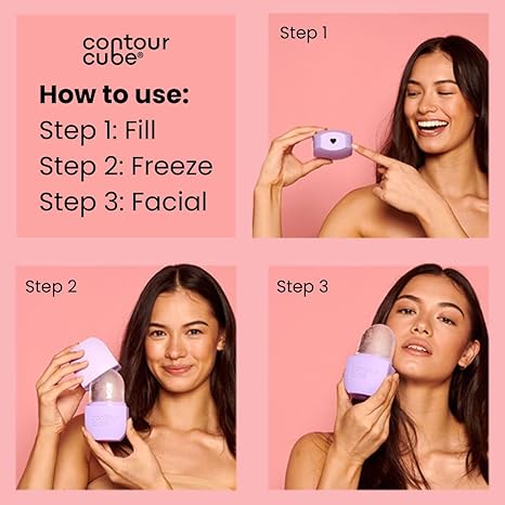 Rodillo de Hielo Facial Masajeador Desinflamatorio de Rostro y Ojos