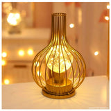 lampara de mesa decorativa dorado