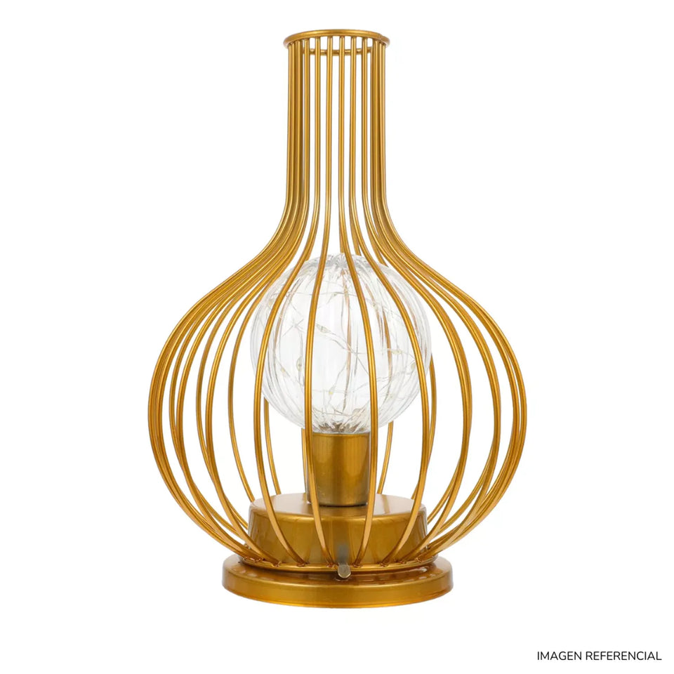 lampara de mesa decorativa dorado