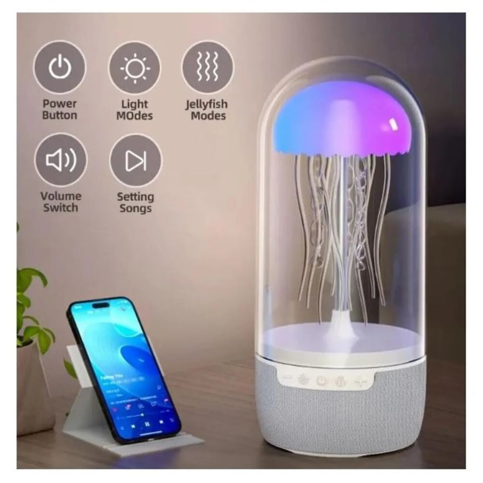 Lampara de medusa con altavoz Bluetooth