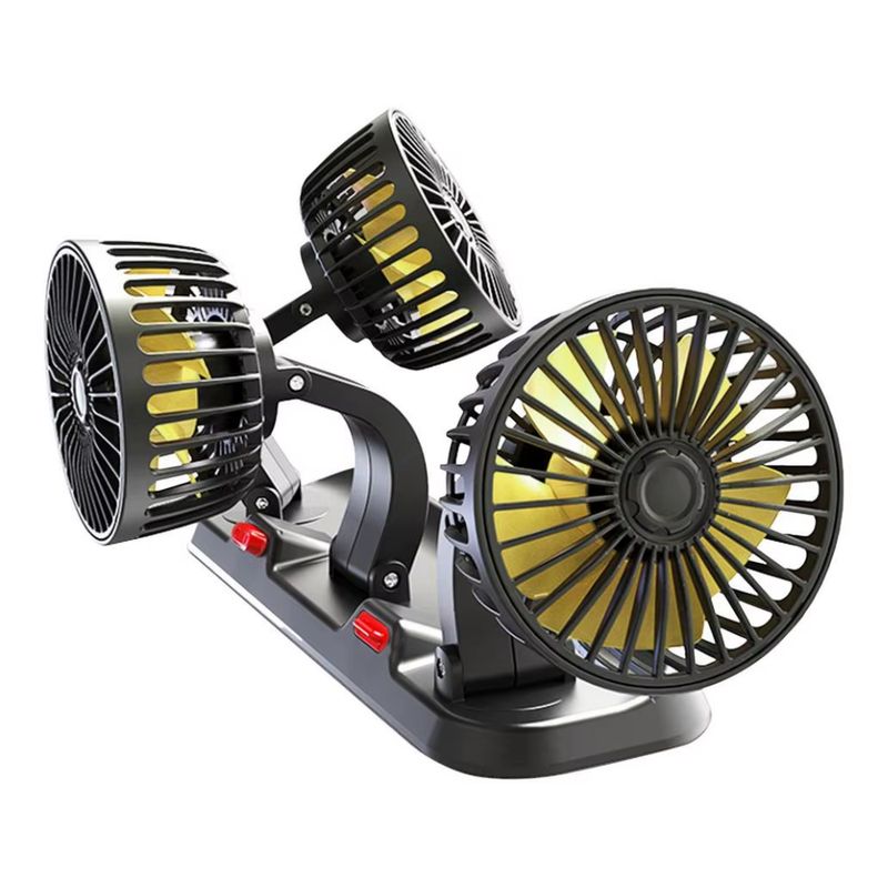 Ventilador para Auto Carro de triple cabezal Giratorio 360